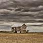 Old Barn under a Stormy September Sky
