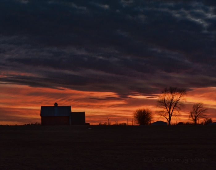 Rural Twilight at the End of March