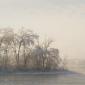 Winter Panorama of a Prairie River