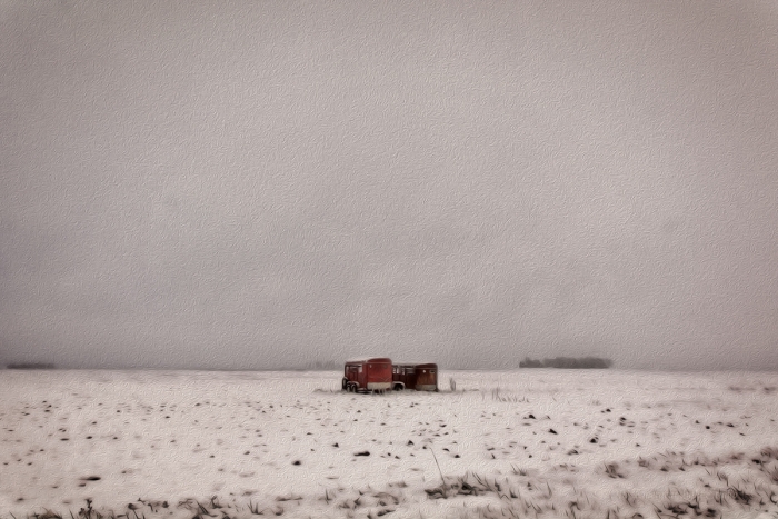 In a Cold Prairie Field