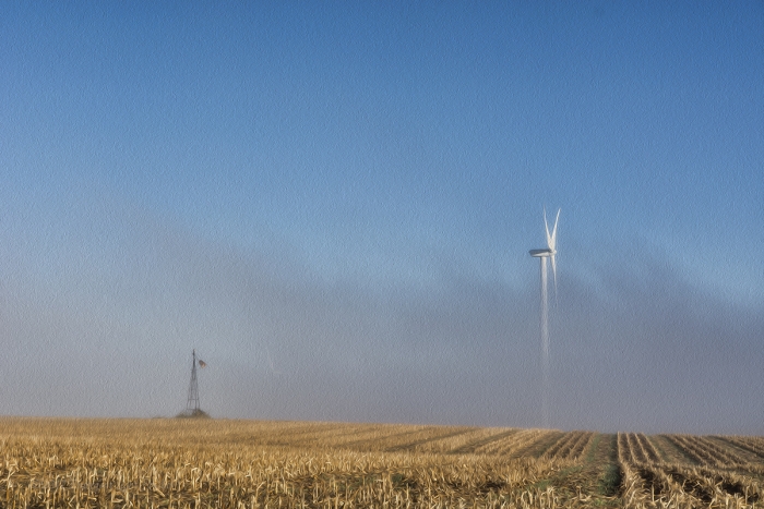 Morning Fog on a Prairie Field