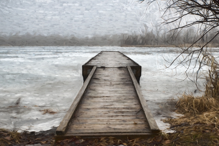 Dock at an Icy River