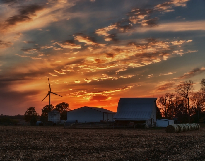 Fall Farm Sunset