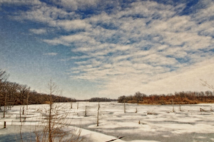 Frozen Prairie River