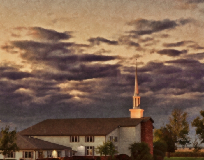 White Oak Baptist Church, Rural Mclean County, Illinois USA