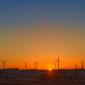 Winter Sunset on the American Prairie