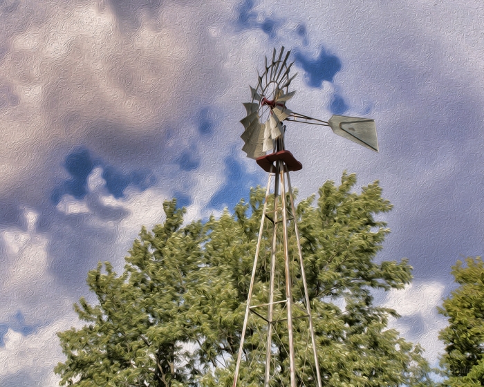 Windmill on the American Prairie