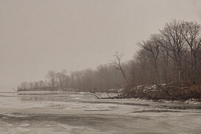 Winter Morning at a Prairie River